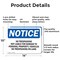 Signmission No Trespassing Not Liable For Damage To OSHA Notice Sign, Aluminum, 14in W x 10in L, 2PK OS-2PACK-NS-A-1014-L-14946 - alternate 2